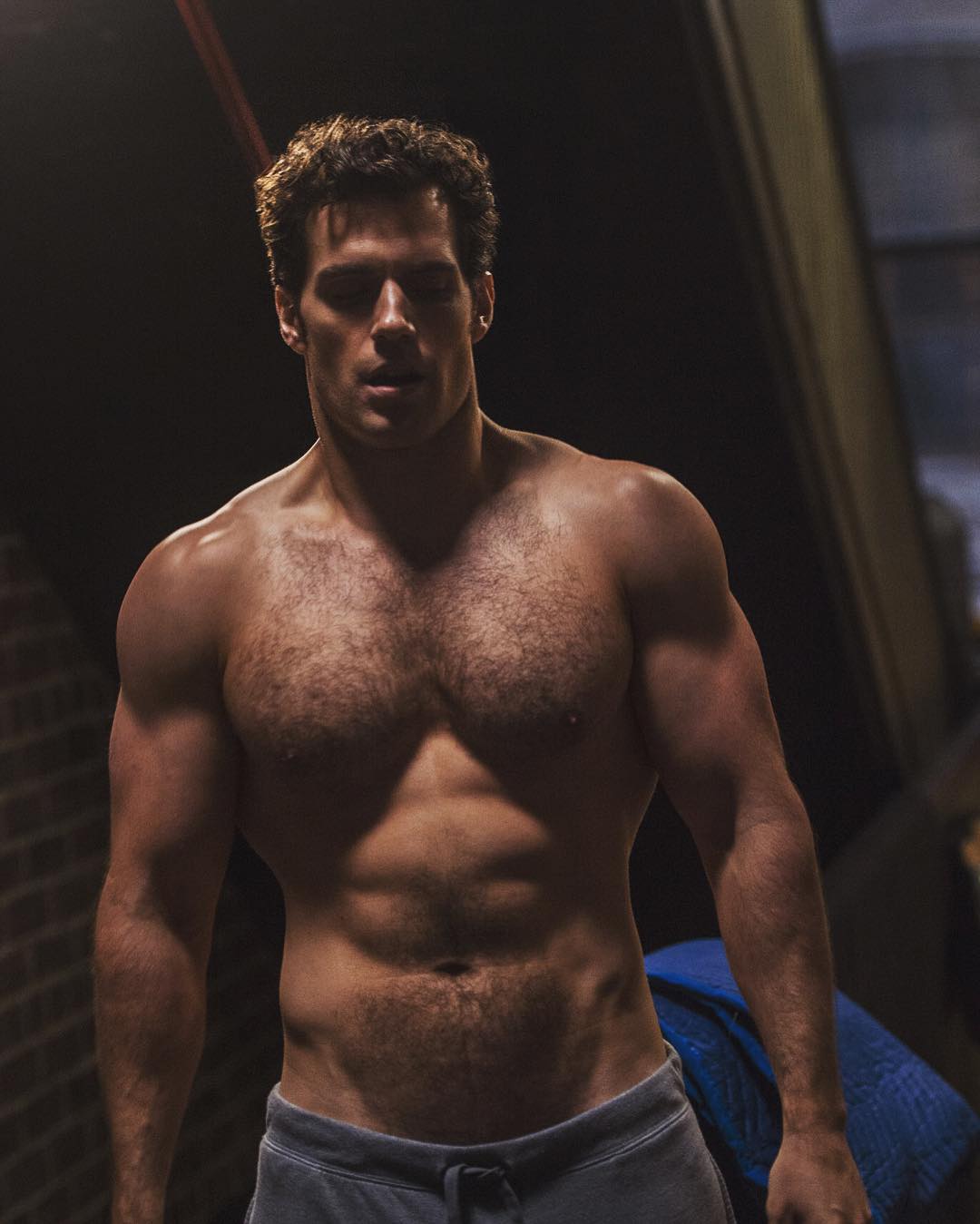 Henry Cavill On Set